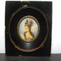 Antique Hand painted on celluloid with frame  signed