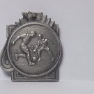 old metal medal pendant   - soccer