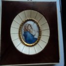 Antique Hand painted   on celluloid with frame