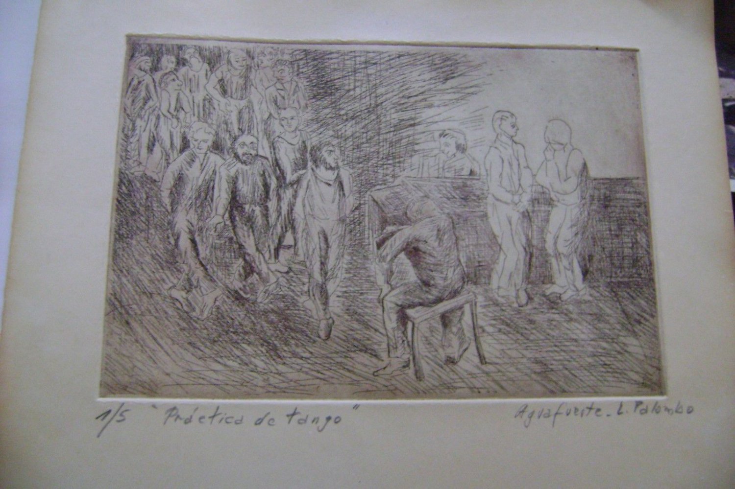 L.Palombo etching practica de tango 1/5