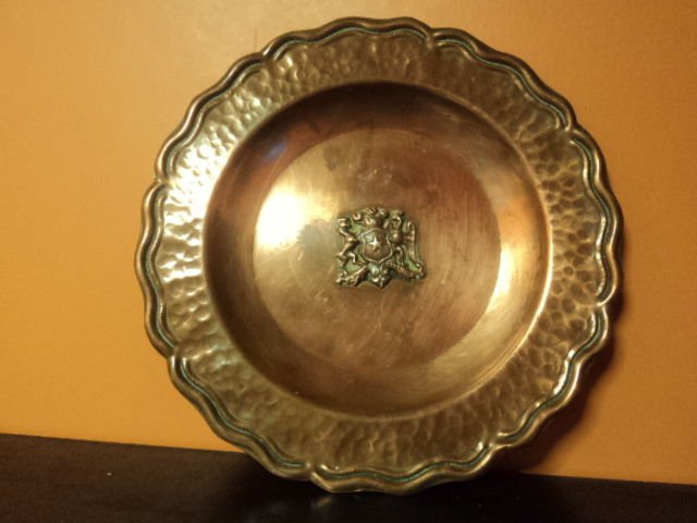 decorative copper plate with chile shield