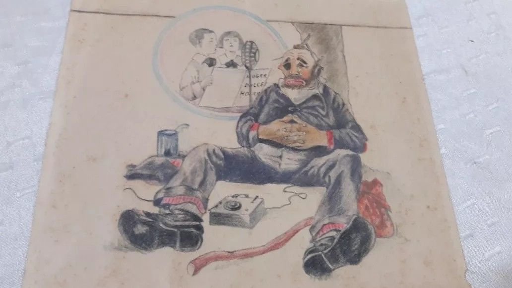 vintage pencil  drawing anonymous