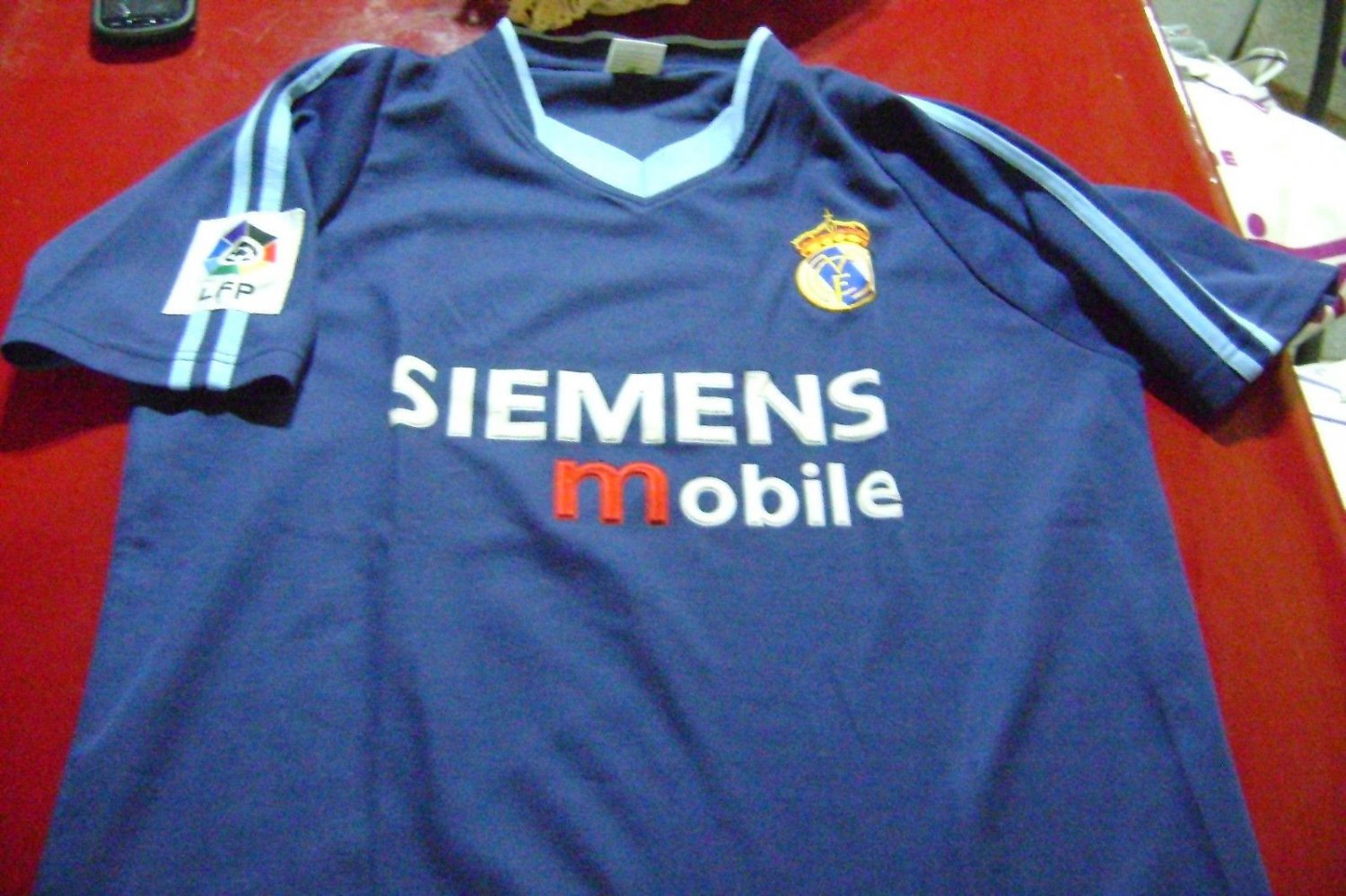 old  soccer retro blue Jersey Real Madrid  size