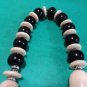 vintage necklace 80s. black and white. acrylic