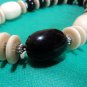 vintage necklace 80s. black and white. acrylic