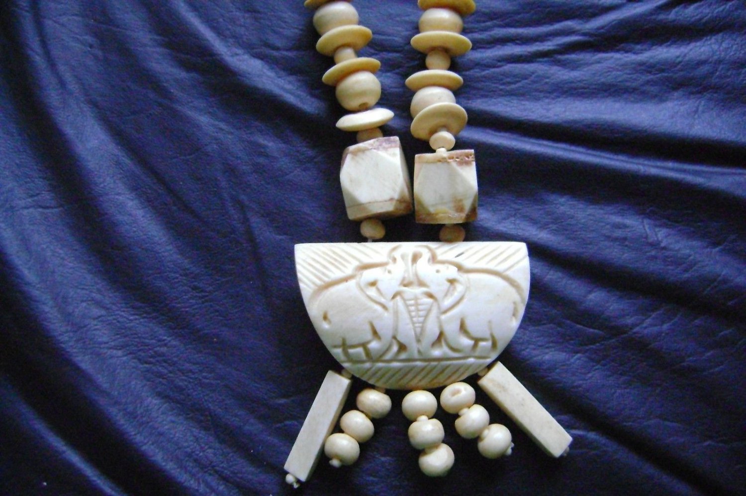 old native choker necklace bone