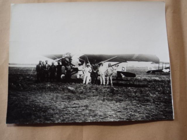 vintage Photo famous pilot plane Carola Lorenzini