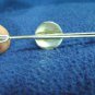 vintage metal Brooch with blue enamel . Crown and star