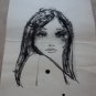Drawing ink on paper women&Acirc;&uml;face . anonymous