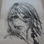 Drawing ink on paper women&Acirc;&uml;face . 67