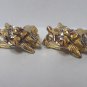 vintage earring clip  with strass flower design good condi