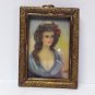 old miniature  Hand painted  with frame  signed