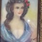 old miniature  Hand painted  with frame  signed