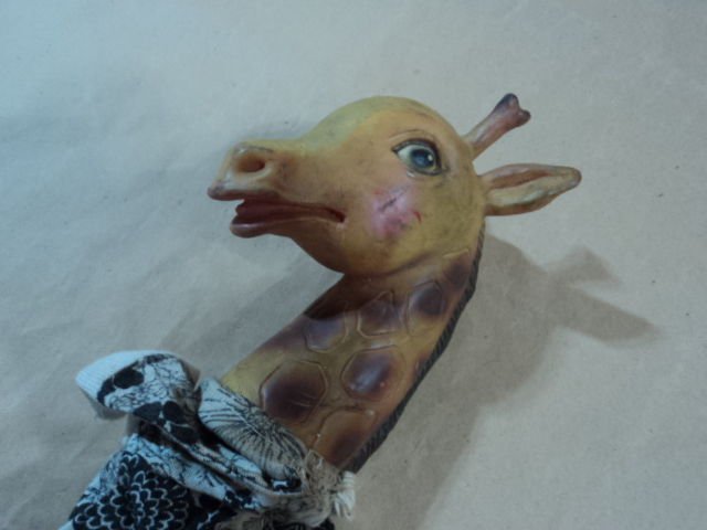 old rare vintage  Rubber puppet giraffe  collections