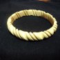 vintage Simil Ivory (resin o celluloide) and bronze Bracelet
