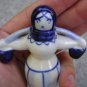 vintage Blue and white USSR Porcelain.Figure Russian
