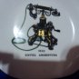Old ceramic plate with 1892 phone. Verbano