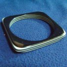Vintage vintage 80s bracelets bangle plastic Black and White