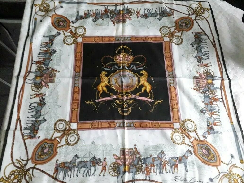 vintage authentic -  Estee Leveque  - handkerchief  scarf