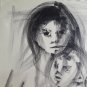 Drawing on paper , Nelly Alvarez Argentine Artist 1962