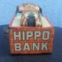 vintage tin toy . Hippo Bank made in Japan