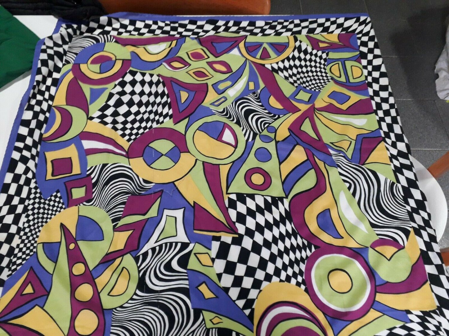 vintage authentic pop Handkerchief - pop  scarf   80&Acirc;&acute;s