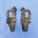 Pair Antique French  Ormolu Gold Tiebacks Hooks for Curtains Drapes