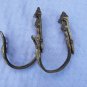 Pair Antique French  Ormolu Gold Tiebacks Hooks for Curtains Drapes