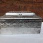 old silver plated jewelry box  no brand
