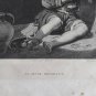 Engraving Jeune mendiante Print Philibert Boutrois