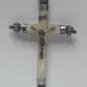 vintage old silver cross and mother of pearl