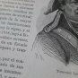 old engraving print Toussaint Louverture HR  Haiti  , extracted book of 1895