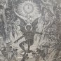 Old religious engraving early 1900 hell, 7 deadly sins  maison de la bonne N7