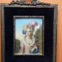 old  Hand painted  portrait on celluloid  signed dimarch