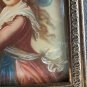 Antique Hand painted   on celluloid with frame  signed