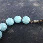 antique old choker, light blue opaline spheres necklace