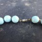 antique old choker, light blue opaline spheres necklace