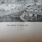 old engraving print Vista general Puerto Rico , extracted book of 1895