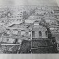 old engraving print Vista general Puerto Rico , extracted book of 1895
