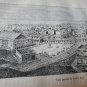old engraving print Vista general Puerto Rico , extracted book of 1895