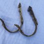 2 Pair Antique French  Ormolu Gold Tiebacks Hooks for Curtains Drapes , golden