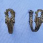2 Pair Antique French  Ormolu Gold Tiebacks Hooks for Curtains Drapes , golden