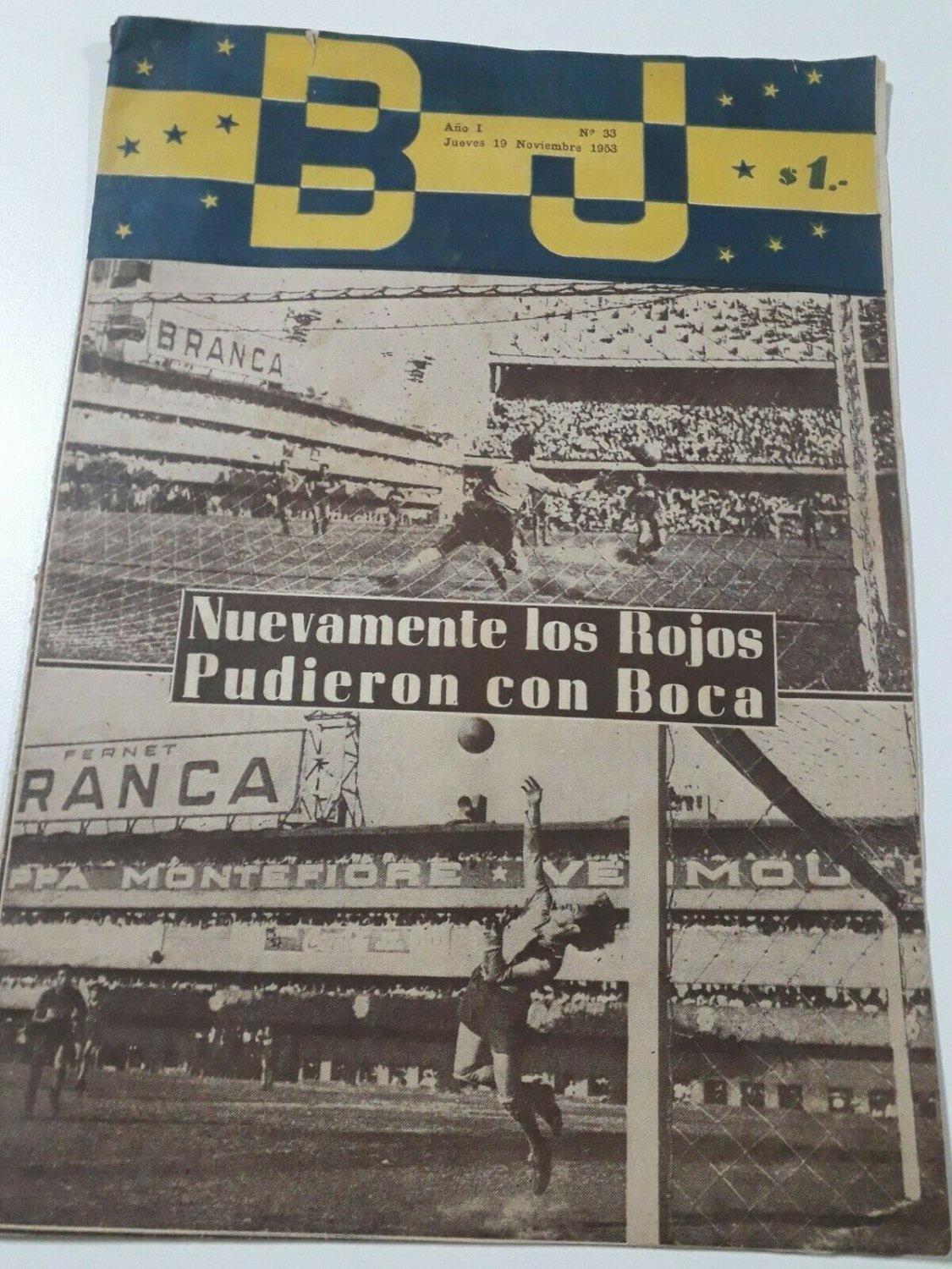 old magazine  Boca Jrs BJ  Argentina collection  noviembre 1953