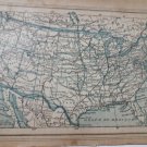 Map United States In French print 1926 engraving  Consult Stock