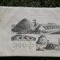 old engraving print 1836   Monuments Druidiques Morbihan France