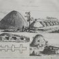 old engraving print 1836   Monuments Druidiques Morbihan France