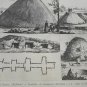 old engraving print 1836   Monuments Druidiques Morbihan France
