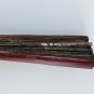 old chinese hand painted fan, wooden rods