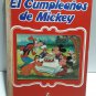 Old Children's Book Mickey's Birthday, 1980s in spanish
