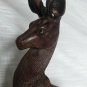 old important wood carved with glass eyes- deer figure - black forest??
